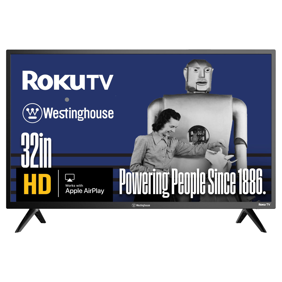 Westinghouse - 32-inch Edgeless Roku TV, HD Smart LED TV with Wi-Fi, AirPlay, Alexa & Google