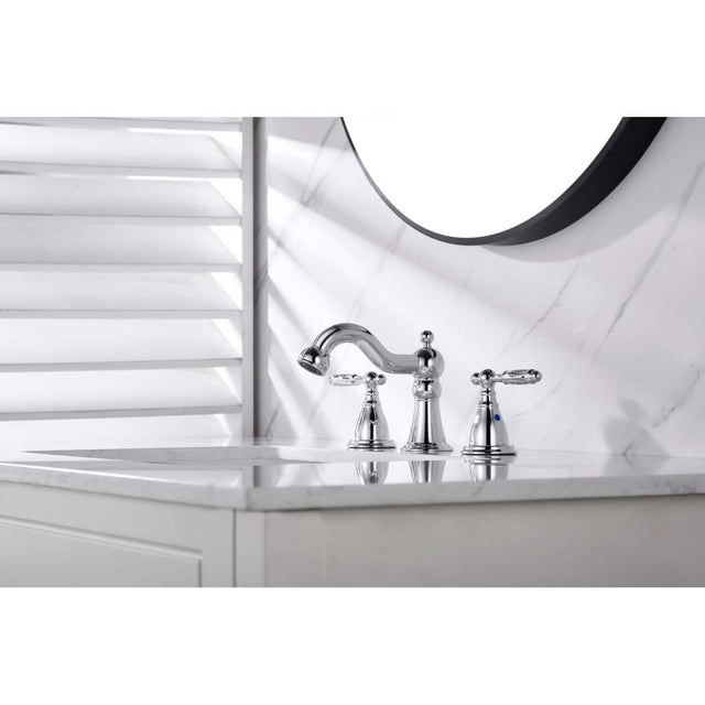 Front. Bothwa Home - Bothwa Home Bathroom Faucet For bathroom Sink  With Two Handles And Supply Lines - Chrome.