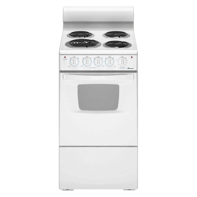 Front. Amana - 2.6 Cu. Ft. Freestanding Electric Range - White.