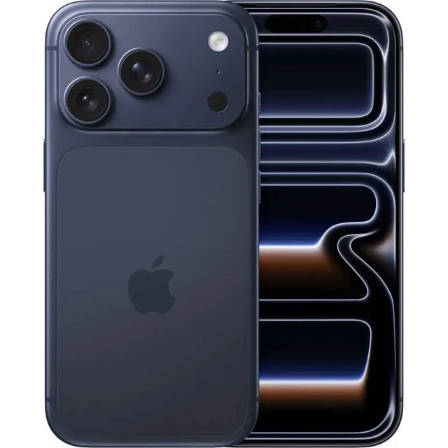 Front. Apple - iPhone 17 Pro 256GB 6.3" 5G Fully Unlocked, Deep Blue - Blue.