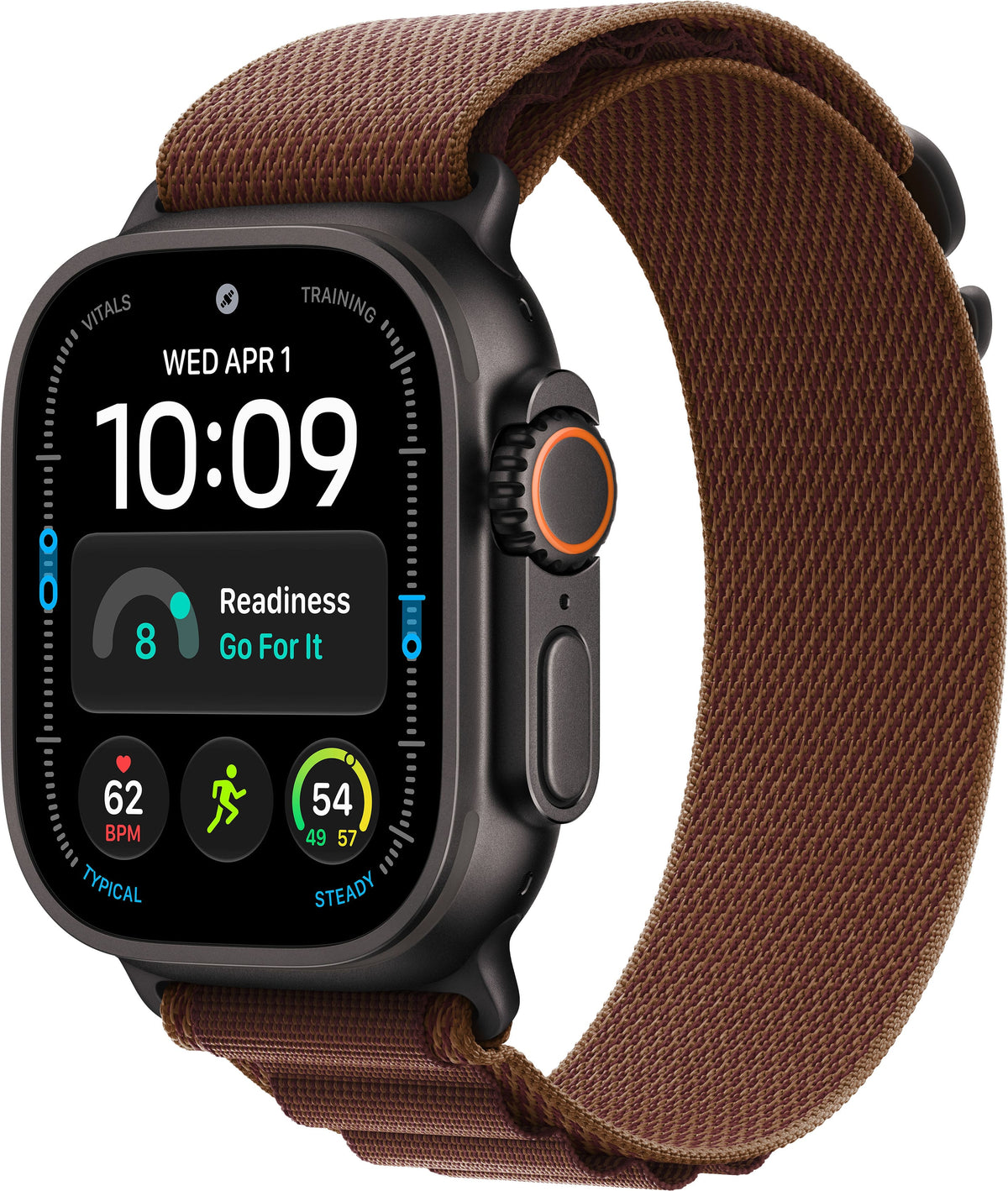Apple Watch Ultra 4 (GPS + Cellular) 49mm Titanium Case with Burgundy Alpine Loop - L - Black - (2026)