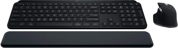 Logitech - MX Keys S Combo Advanced Full-size Wireless Scissor Keyboard and Mouse Bundle with Palm-rest - Black