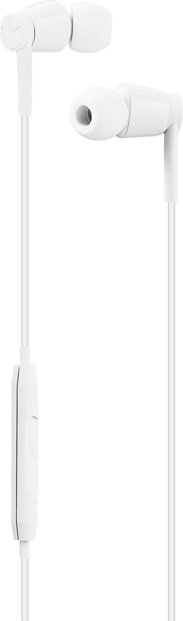 Front. Insignia™ - Lightning Wired Earbud Headphones - White.