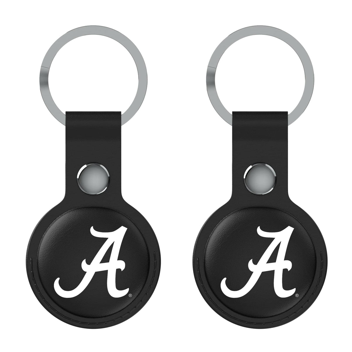 Keyscaper - Alabama Crimson Tide Leatherette AirTag Holder 2-Pack - No Size - Black