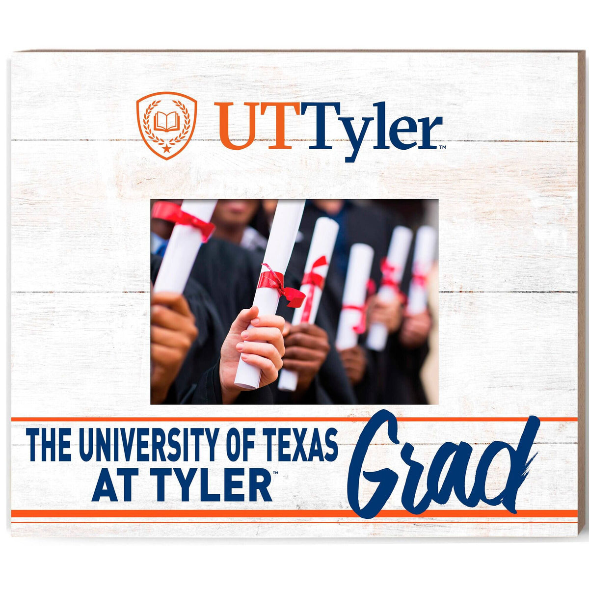 Jardine - Texas Tyler Patriots 13.5" x 11.5" Grad Frame - White