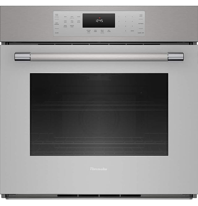 Front. Thermador - Masterpiece 30" Built-In Single Electric Convection Wall Oven with Professional Handle, HomeConnect - Stainless Steel.