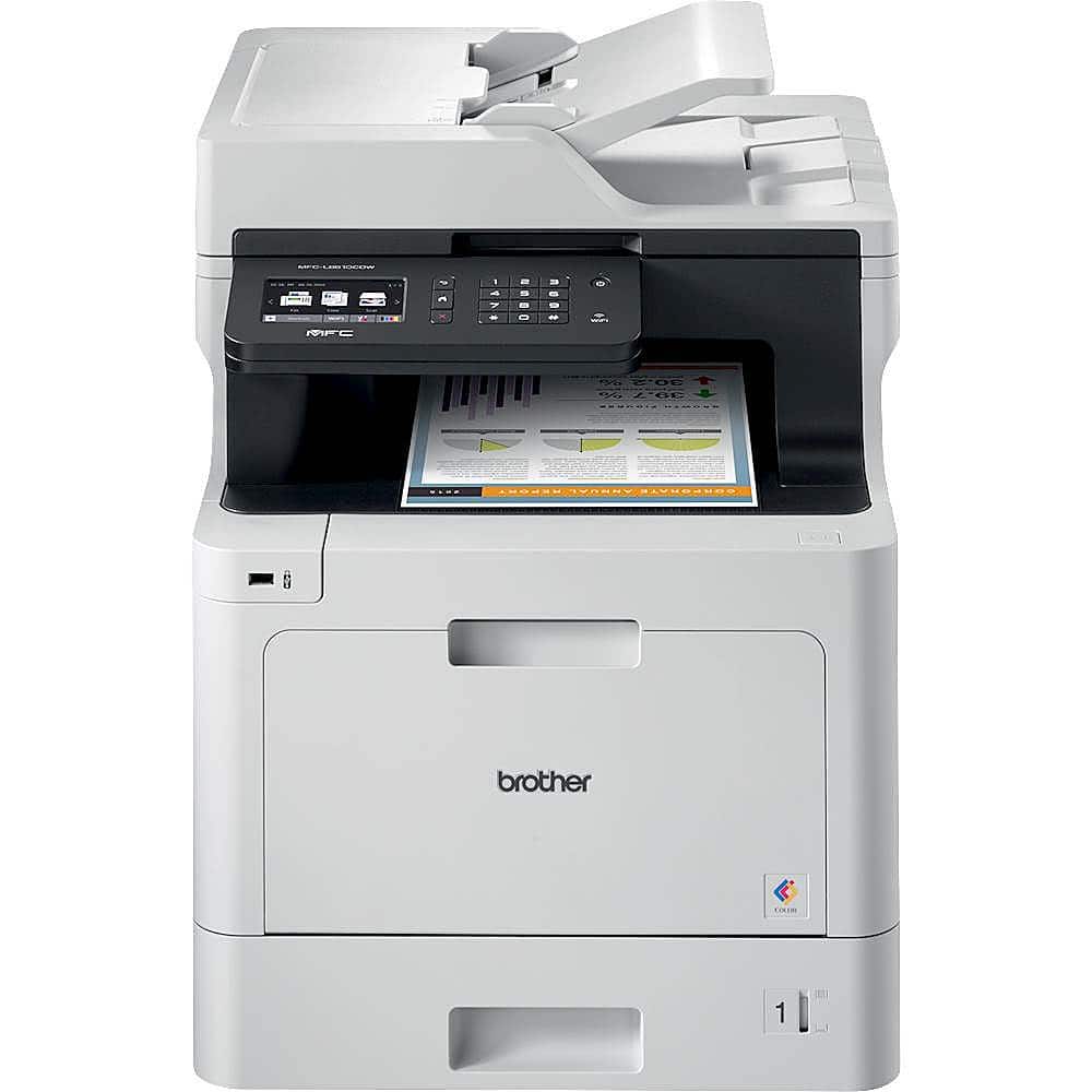 Brother - MFC-L8610CDW Wireless Color All-in-One Laser Printer - White