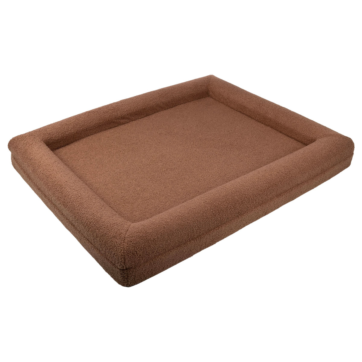 PetMaker - 45in Large Dog Bed with Bolster - Brown