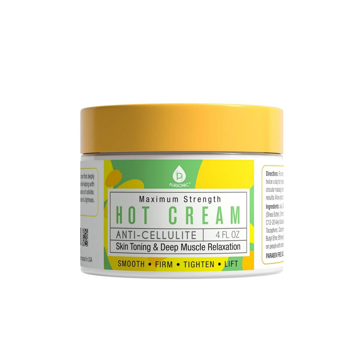 Pursonic - Anti Cellulite & Muscle Relaxation Hot Cream - White