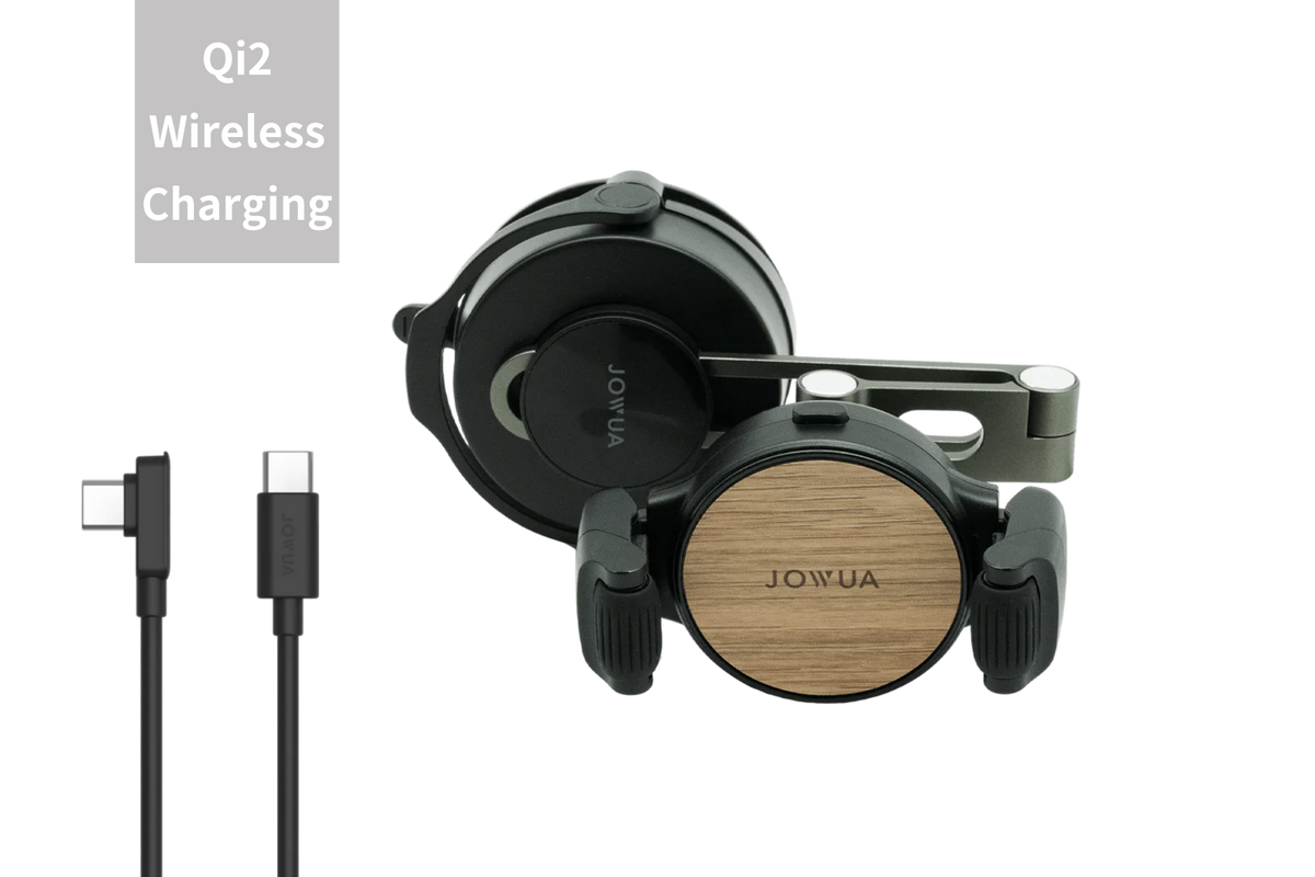 JOWUA - 6D Tesla Compatible Invisible Foldaway Car Mount (Qi2 Universal Roller Mount) for Tesla S/3/X/Y