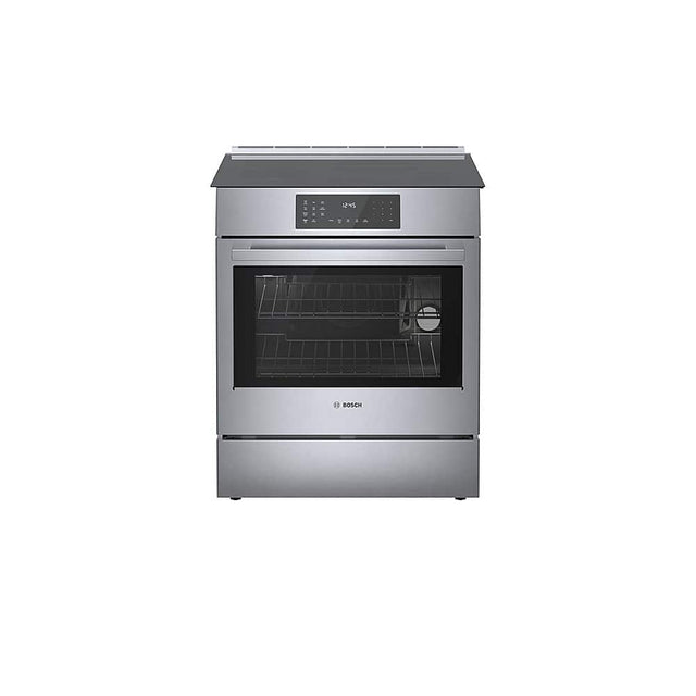 Front. Bosch - Benchmark Series 4.6 cu. ft. Slide-In Electric Induction Range with Self-Cleaning - Stainless Steel.