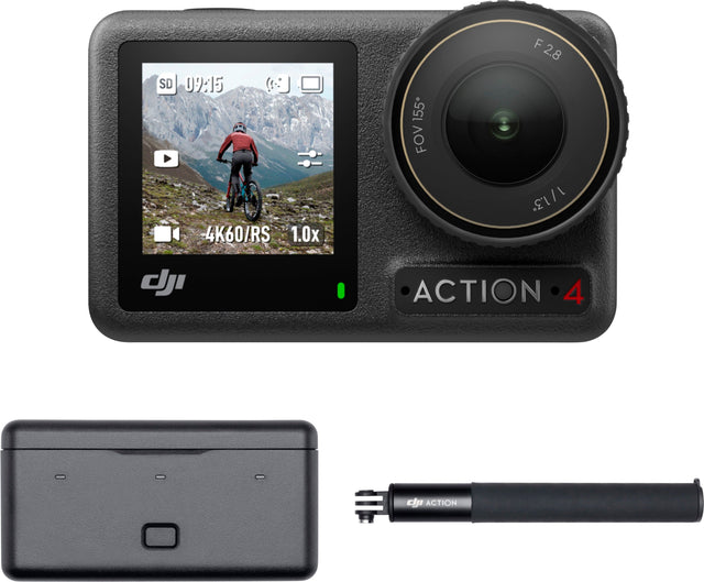 Angle. DJI - Osmo Action 4 4K Action Camera Adventure Bundle - Gray.