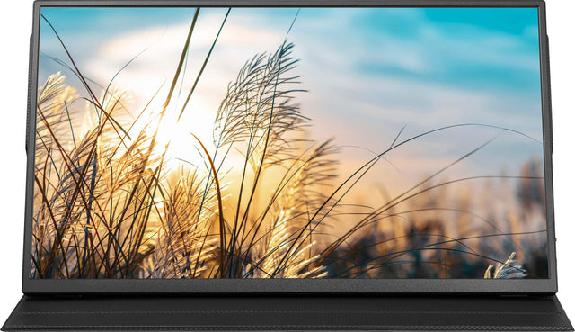 Front. Insignia™ - 15.6" LED FHD Portable Monitor (Mini HDMI, USB-C) - Black.