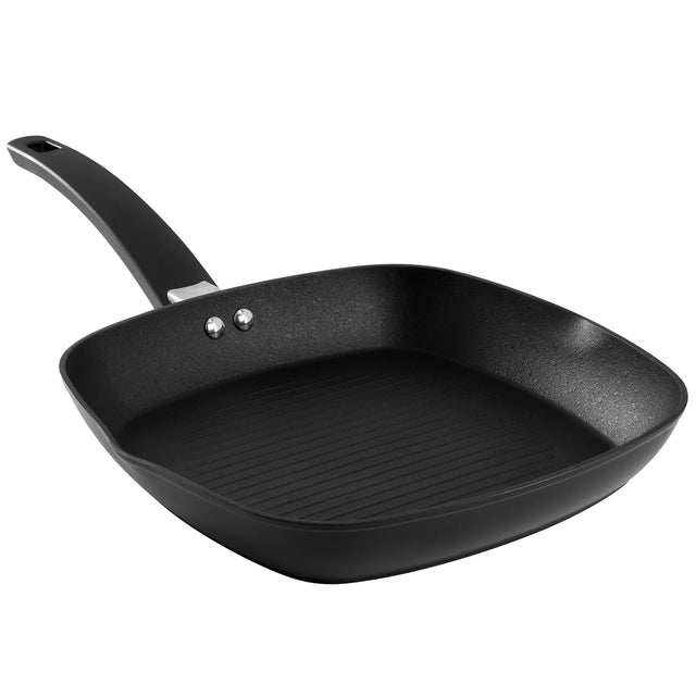 Front. Oster - Oster Connelly 10 Inch Nonstick Aluminum Grill Pan in Black - Black.