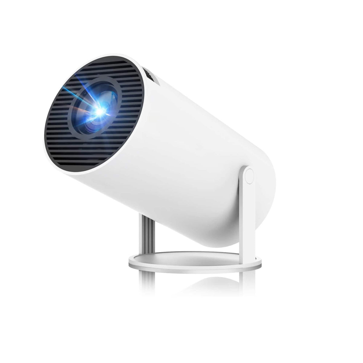 SSC Designs - ABIS4 Projector with WiFi 6 & Bluetooth – Smart TV Compatible, Screen Mirroring for Phones, Laptops, Tablets - White