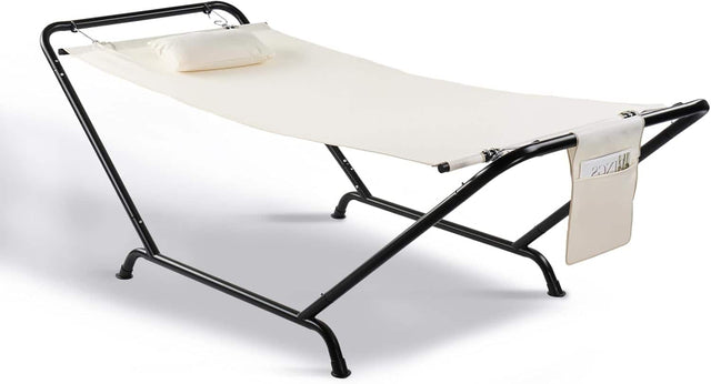 Front. Winado - 7.7FT Freestanding Hammock Set 600LBS Heavy Duty Hammock, Cofy Hammock with Stand, Hammock Bed for Outdoor Yard Patio - off-White.