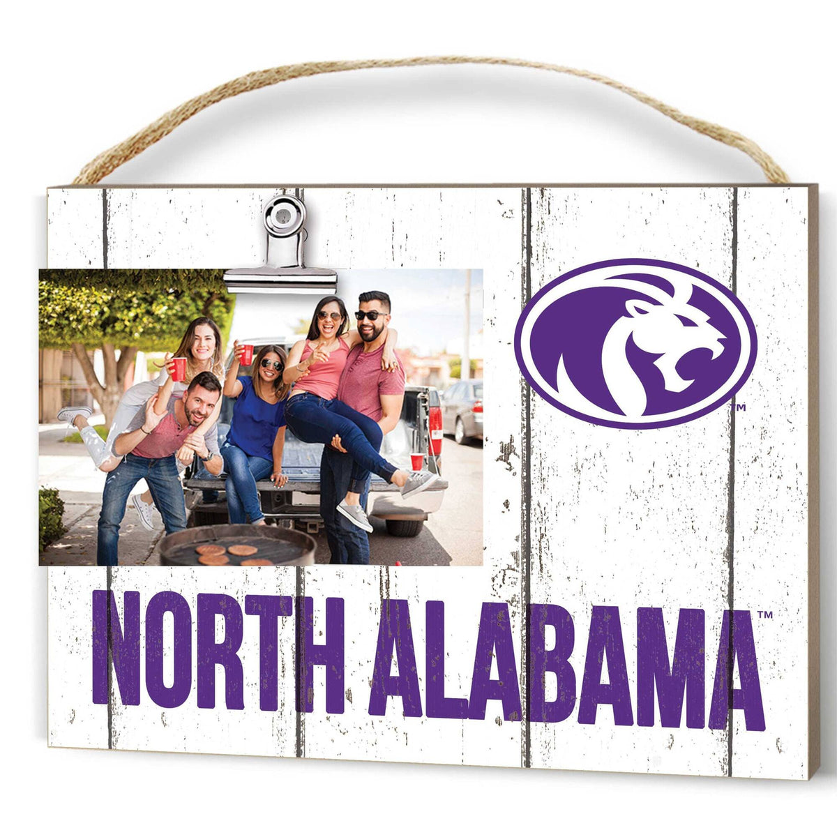 Jardine - North Alabama Lions 8" x 10" Weathered Clip It Frame - White
