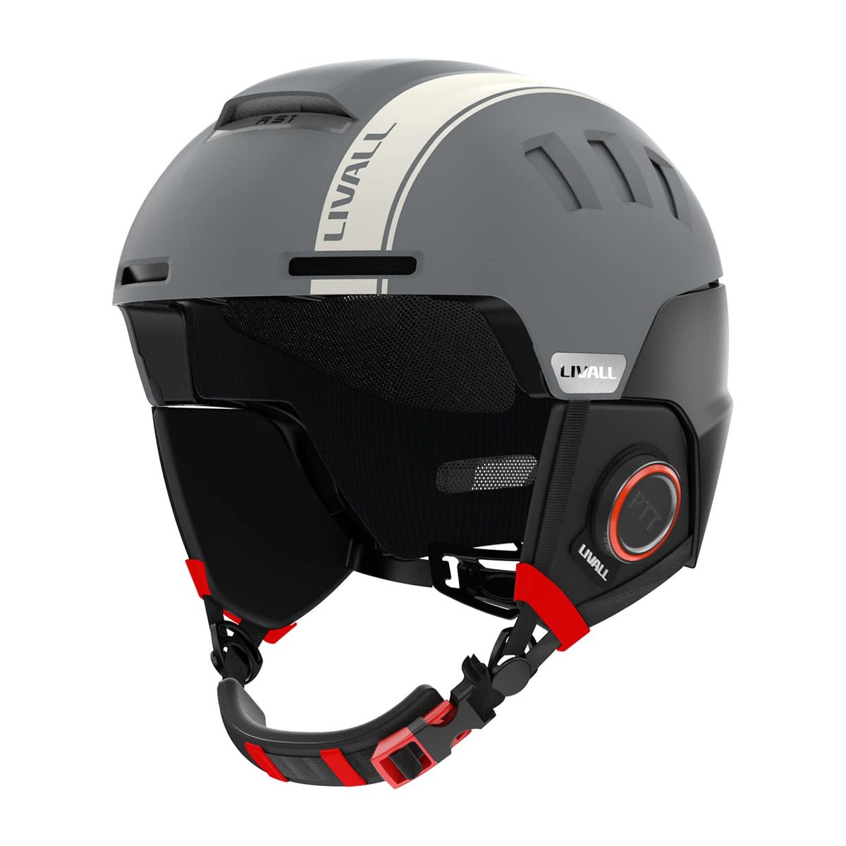 LIVALL - RS1 Ski Helmet ASTM F2040 and EN 1077 Certified with Smart Lighting, Fall Detection & SOS Alert - Large - Black