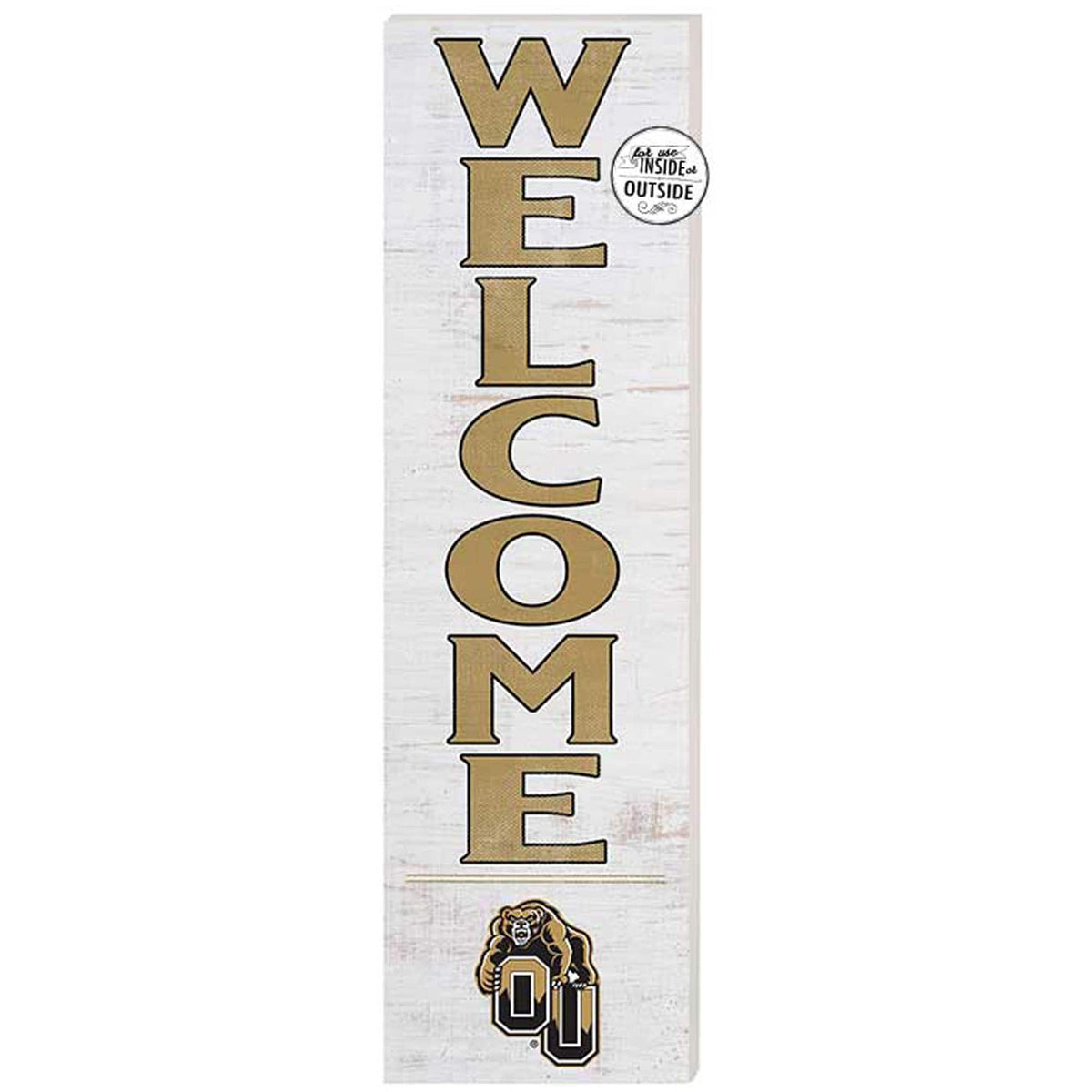 Jardine - Oakland Golden Grizzlies 10'' x 35'' Indoor/Outdoor Welcome Sign - White