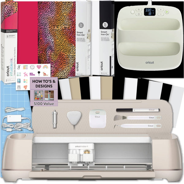 Cricut - Maker 4 Cutting Machine with EasyPress SE & Iron-On Bundle
