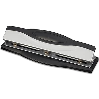 Staples - 3-Hole Punch, 15 Sheet Capacity - Black/Silver