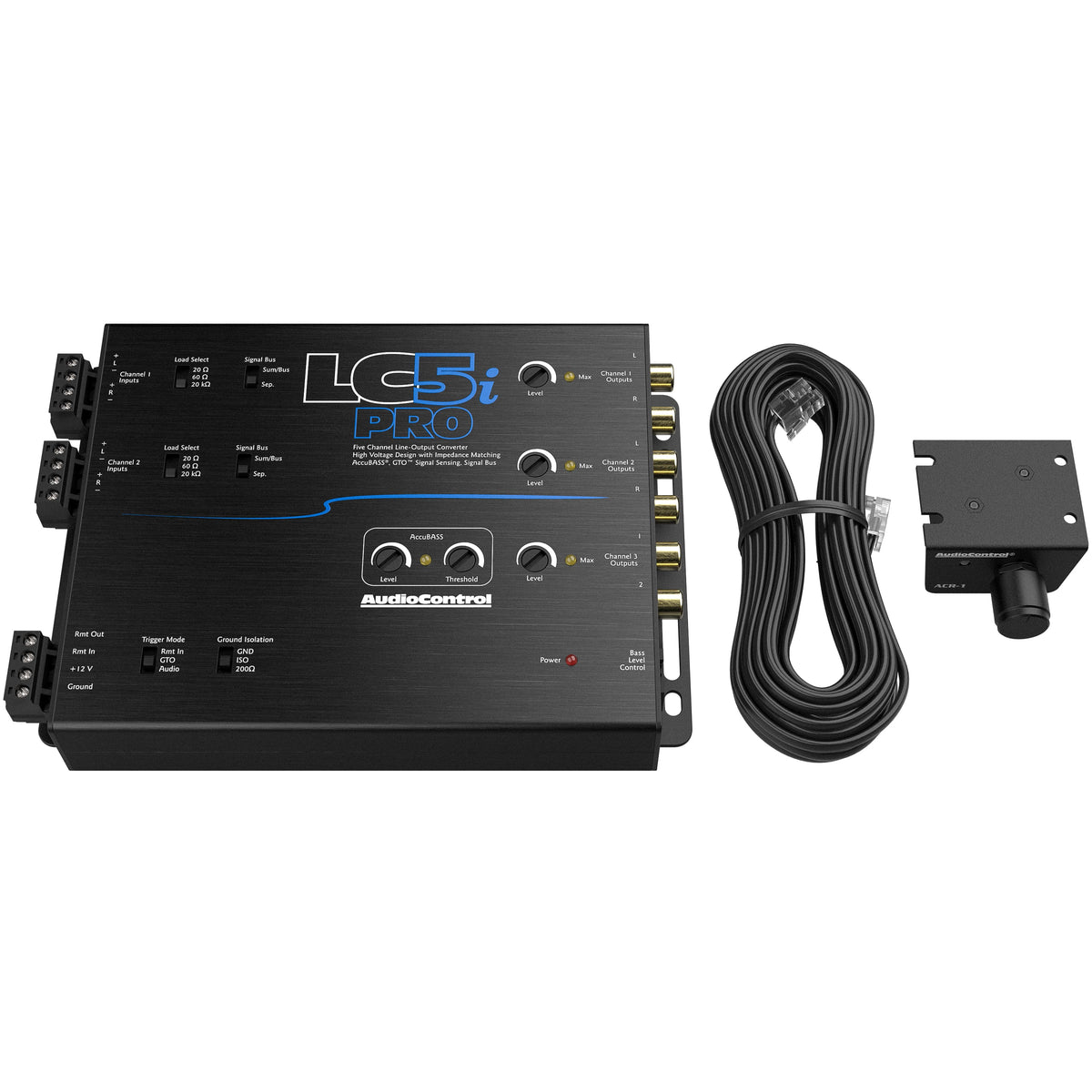 AudioControl - 5-Channel Active Line Output Converter with AccuBASS and Subwoofer Control - Black
