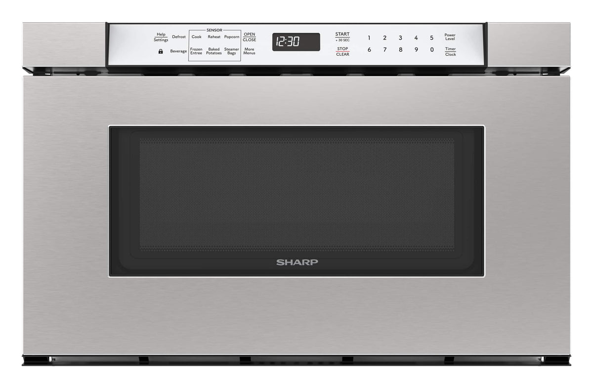 Sharp - 1.2 cu ft 950W Drawer Microwave With Sensor Cooking - Stainless Steel