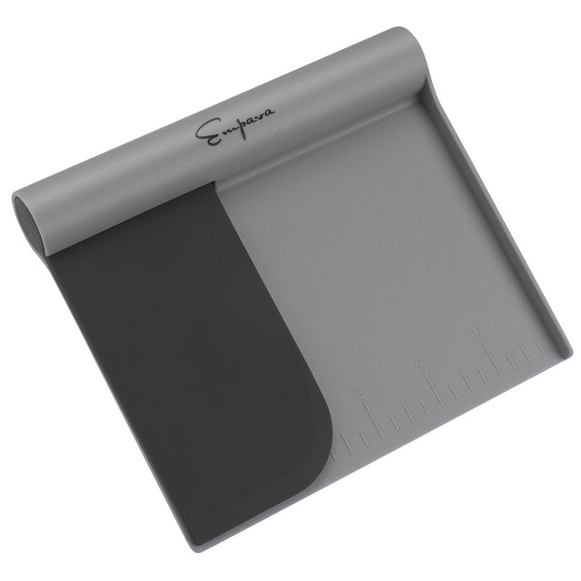Front. Empava - 6-in Multi-Purpose Bowl Scraper Dough Chopper - Cake, Pizza Cutter - Pastry Bread Separator Scale Knife - Black & Grey.