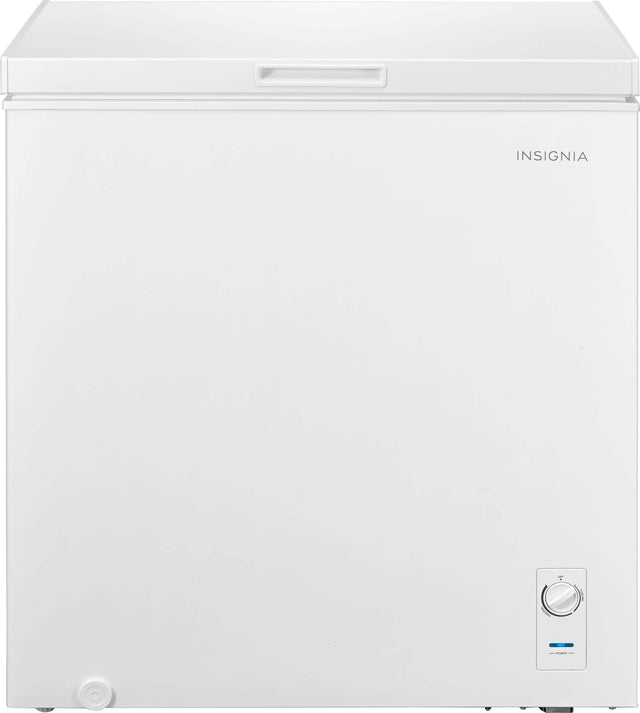 Front. Insignia™ - 7 Cu. Ft. Garage-Ready Chest Freezer - White.