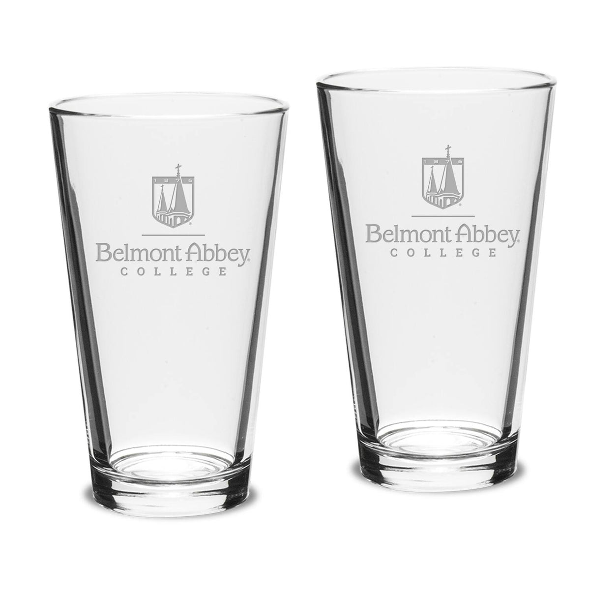 Jardine - Belmont Abbey Crusaders 16oz. 2-Piece Classic Pub Glass Set - Multicolor