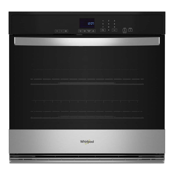 Whirlpool - 30 inch 5.0 Cu. Ft. Built-In Single Electric Wall Oven with Self-Cleaning - Stainless Steel