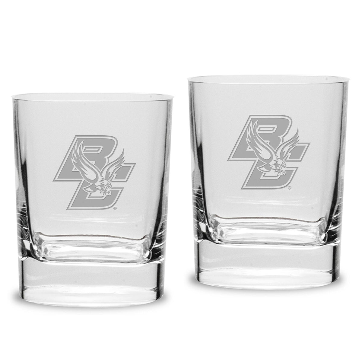 Jardine - Boston College Eagles 2-Piece 11.75oz. Square Double Old Fashioned Glass Set - Multicolor