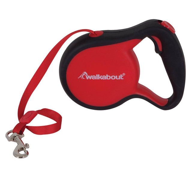 Front. Petmate - Petmate Walkabout Red Plastic Retractable Leash Medium - Red.