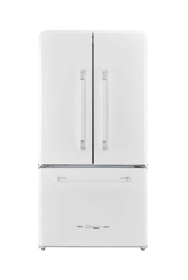 Front. Unique Appliances - 36 in. Wide Classic Retro 36-inch 21 cu.ft. Counter Depth French Door Refrigerator - Marshmallow White.
