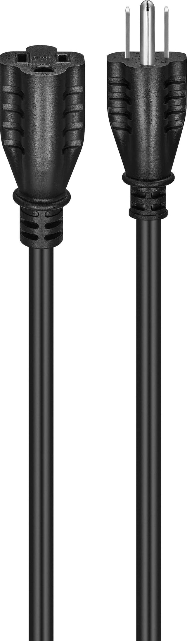 Front. Best Buy essentials™ - 12’ 16ga Indoor/Outdoor Extension Power Cord - Black.