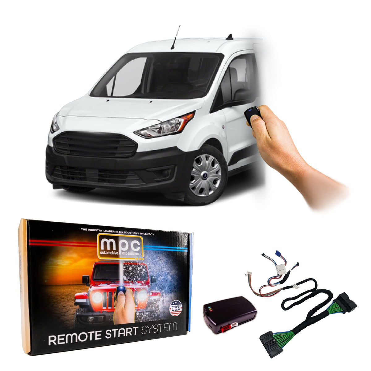 MPC - Remote Start Kit For Ford Transit Connect 2019-2022 | Plug and Play | 3X Lock - Black