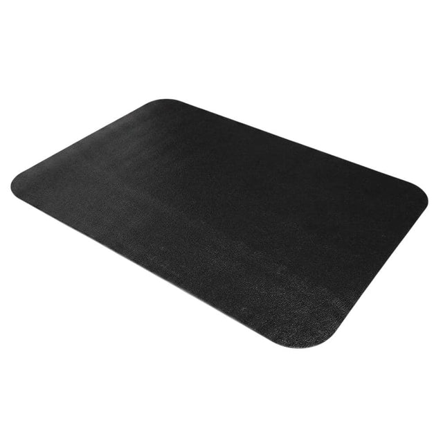 Front. Floortex - Black Vinyl Rectangular Chair Mat for Hard Floor - 29.5" x 47" - Black.