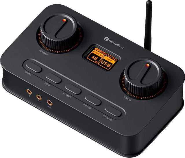 CYUAC VOL/GAIN Fosi Audio K7 MIC sample 23 rate DDIO M 48 input arr USB PO INPUT BAL OUTPUT BYPASS TONE/MIC CTRL/E
