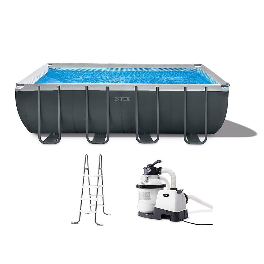 Intex - Ultra XTR Rectangular Frame Swimming Pool Set w Pump Filter