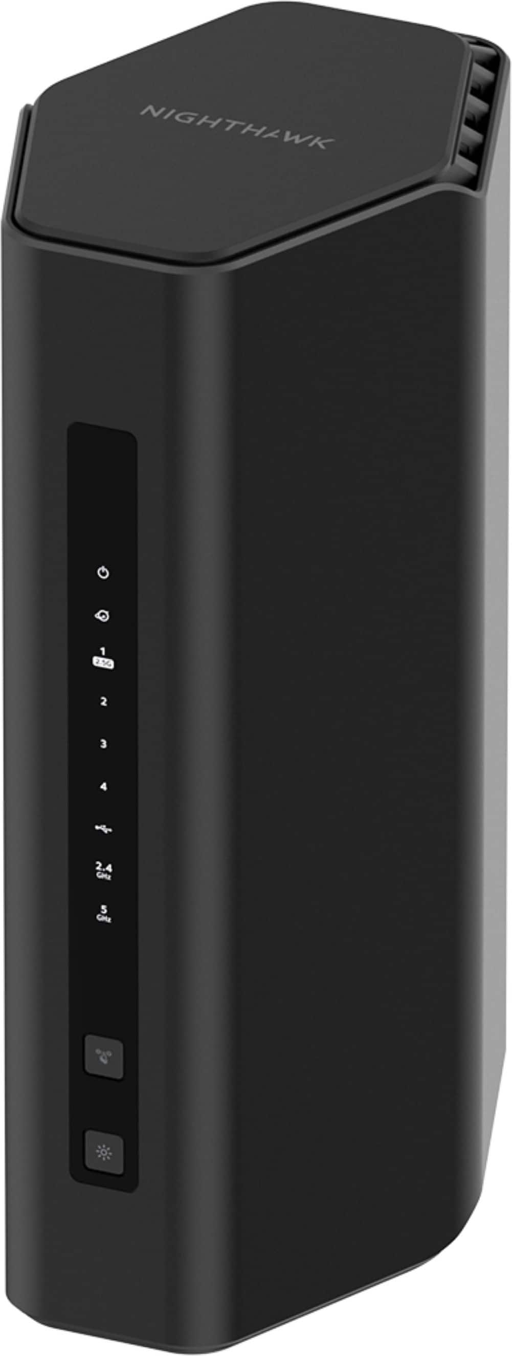 NETGEAR - Nighthawk WiFi 7 Router RS200, 6.5 Gbps, Up to 2,500 sq ft, 80 Devices - Black