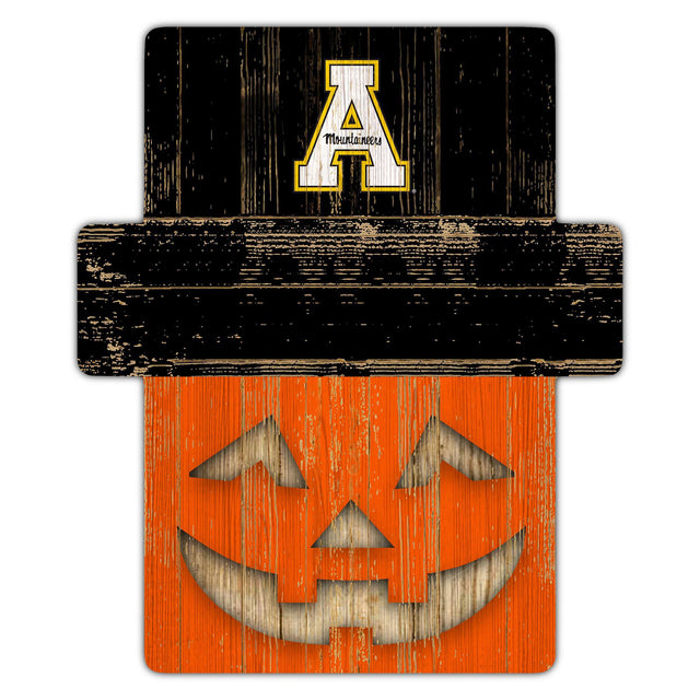 Front. Fan Creations - Appalachian State Mountaineers 12" x 12" Jack-O-Lantern Display - Orange.