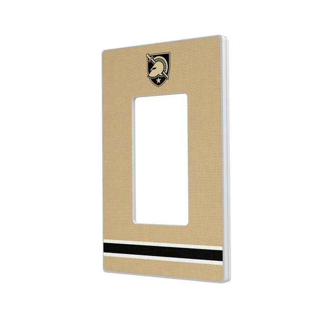 Front. Keyscaper - Army Black Knights Stripe Design Single Rocker Light Switch Plate - Multicolor.