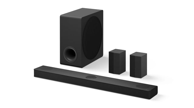 Front. LG - 5.1.3-Channel S80TR Home Theater Soundbar with Wireless Subwoofer and Rear Speakers, Dolby Atmos, WOW Orchestra - Black.