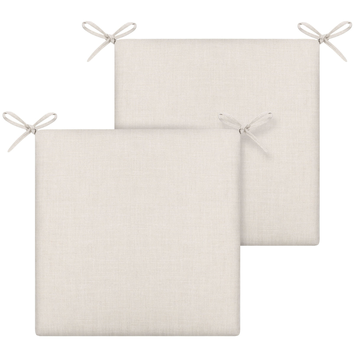Nuu Garden - Patio 2-Piece Seat Cushions Outdoor Chair Pads with Zipper - Beige