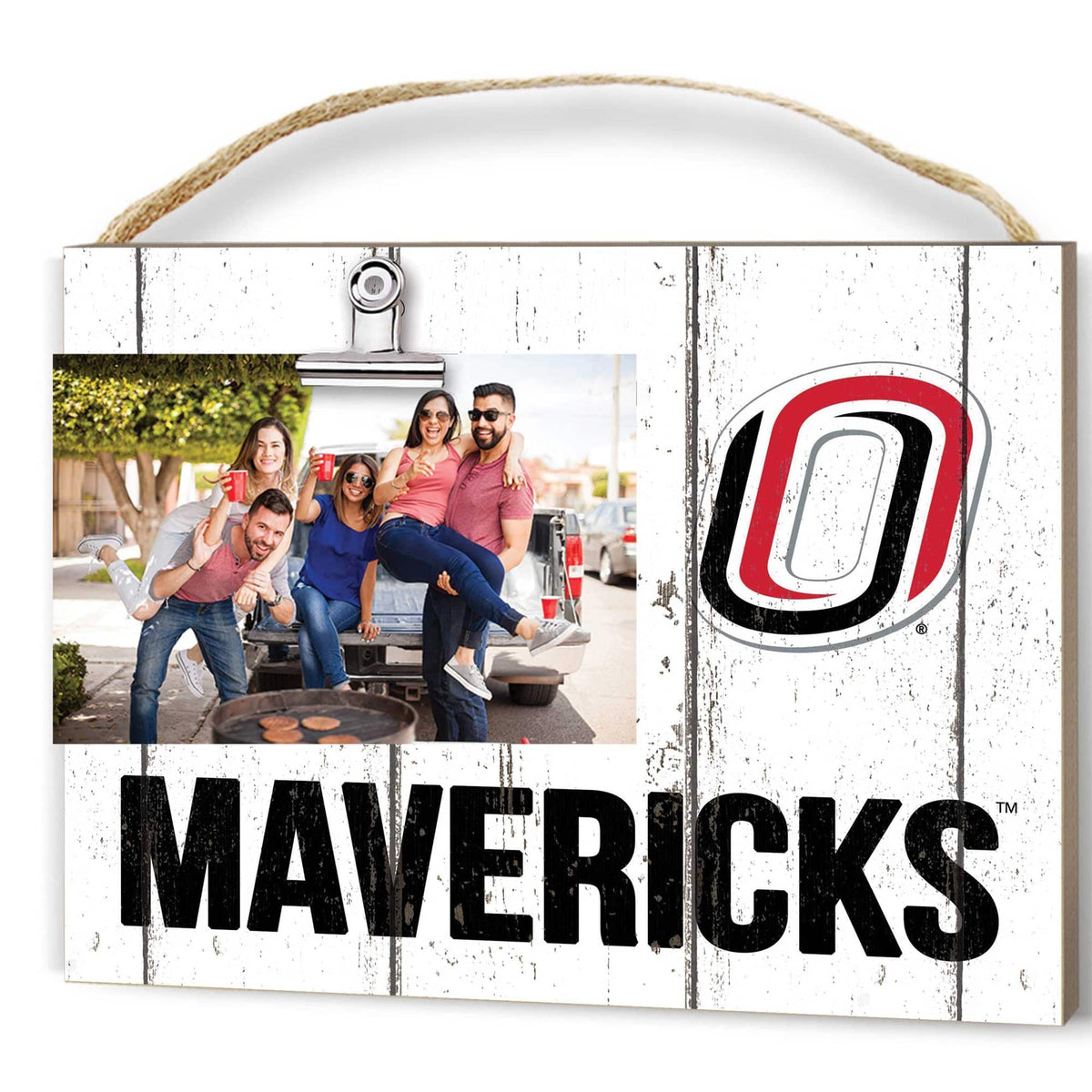 Jardine - Nebraska Omaha Mavericks 8" x 10" Weathered Clip It Frame - White