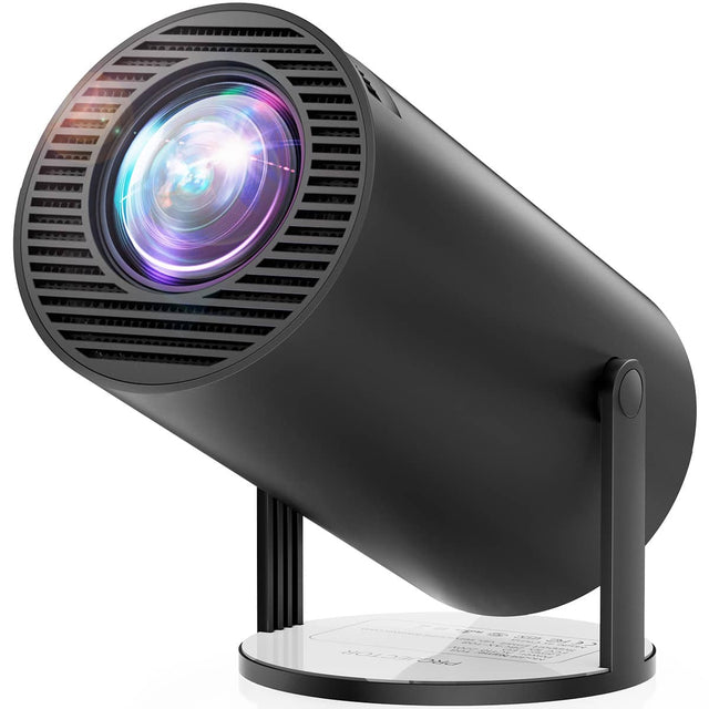 Front. COQOOL - Projector 1080P Full HD, Mini Projector Smart for Movie Projection Compatible with Phone - Black.