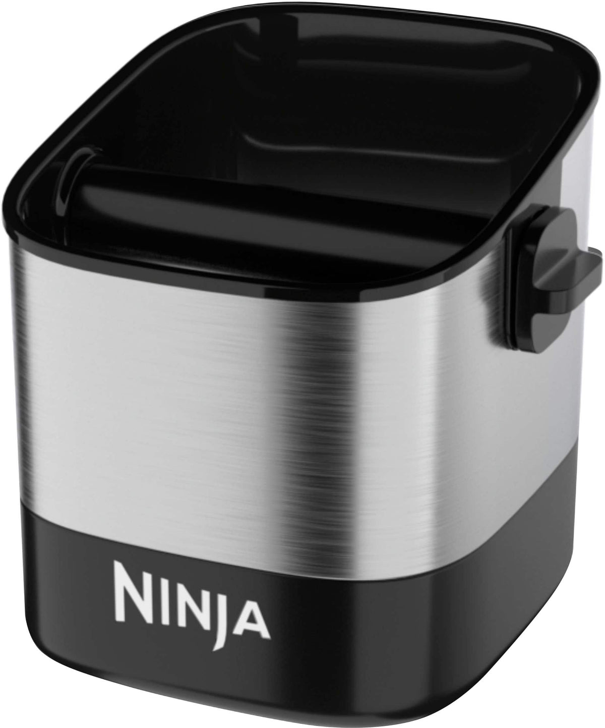 Ninja - Luxe Café Knock Box, Accessories for Espresso Machine, Non-slip Base, Holds 10 Double Shot Pucks - Silver