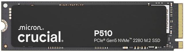 The text on the image reads: "Micron Crucial P510 TM R NVMeTM PCle Gen5 2280 M.2 SSD."