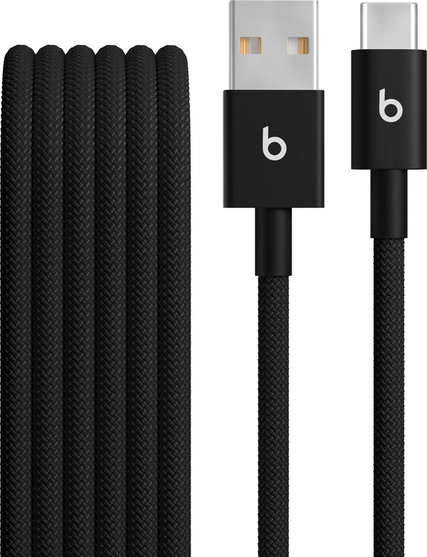 Beats - 5' USB-A to USB-C Woven Cable - Bolt Black
