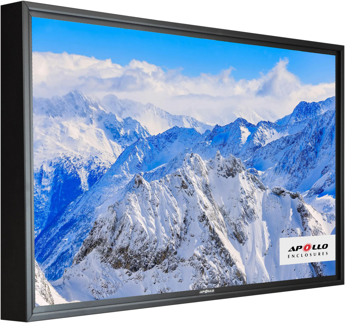 Apollo Enclosures - Apollo 55" Deluxe Direct Sun Outdoor TV Enclosure for 49" to 55" TVs, Quality Aluminum Construction, UL/CSA certified - Black